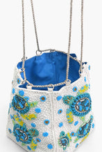 Load image into Gallery viewer, Marine Terrain Bucket Bag showing blue interior