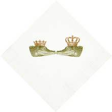 Load image into Gallery viewer, cream color napkin with two gator heads wearing crowns