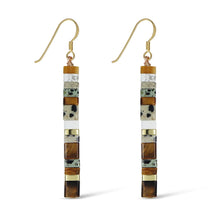 Load image into Gallery viewer, Cait Earrings with Geometric Stone Beads