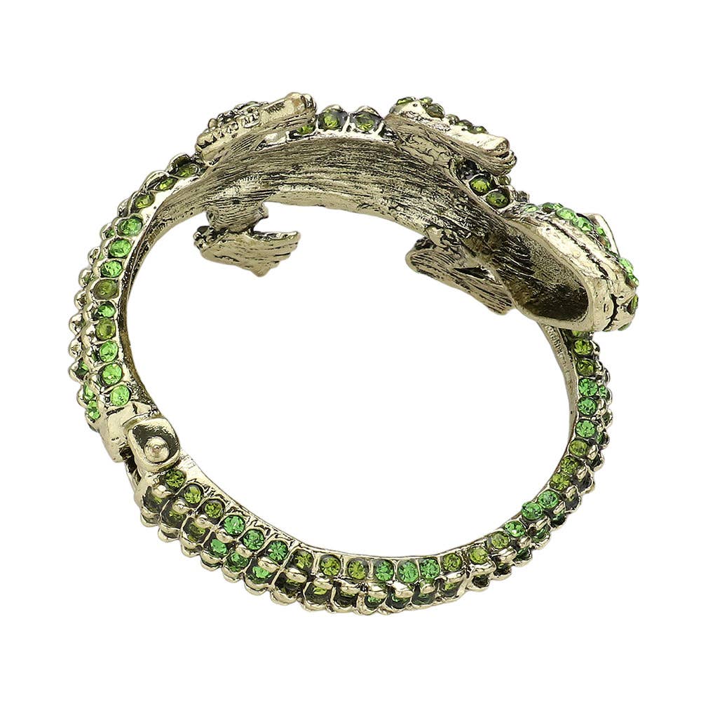 Crystal Rhinestone Crocodile/Alligator Embellished Bracelet