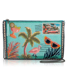 Load image into Gallery viewer, Coastal Notes Tropical Postcard Beaded Crossbody