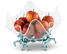 Load image into Gallery viewer, Horse Stand holding Acrylic Bowl with apples