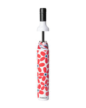 Load image into Gallery viewer, Vinrella Cherry Pop Red Floral Bottle Umbrella open bottle