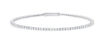 Load image into Gallery viewer, Crislu 2mm Flex Bangle Bracelet Finished in Pure Platinum