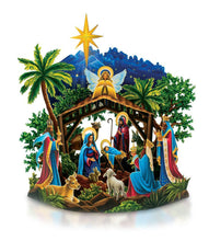 Load image into Gallery viewer, FreshCut Paper Starlit Nativity Greeting Card