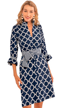 Load image into Gallery viewer, Gretchen Scott Designs Outta Sight Tunic Dress - Dip & Dot - Navy & White