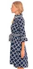 Load image into Gallery viewer, Gretchen Scott Designs Outta Sight Tunic Dress - Dip & Dot - Navy & White