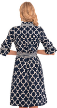 Load image into Gallery viewer, Gretchen Scott Designs Outta Sight Tunic Dress - Dip & Dot - Navy & White