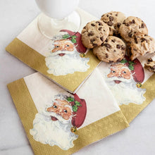 Load image into Gallery viewer, Hester & Cook Santa Paper Napkins with milk and cookies