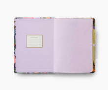 Load image into Gallery viewer, open notebook with purple binding