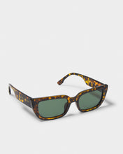 Load image into Gallery viewer, Katie Loxton Fiji Sunglasses narrow Brown Tortoiseshell frame side view to show wide arms