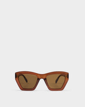 Load image into Gallery viewer, Palma sunglasses, boxie transparent brown frames and brown lenses