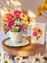 Load image into Gallery viewer, FreshCut Paper Mini Wildflower Teacup and card on a table