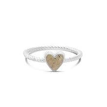 Load image into Gallery viewer, Dune Jewelry Rope Stacker Ring - Heart - FINAL SALE