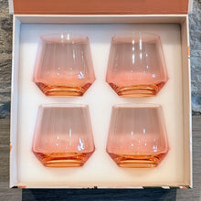 Load image into Gallery viewer, Amber Stemless Glass - Set of 4 in a box
