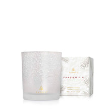 Load image into Gallery viewer, Thymes Frasier Fir Flocked Collection Poured Candle 6.5 oz