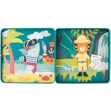 Load image into Gallery viewer, Travel Tin Magnetic Dress Up - Shark & Tiger