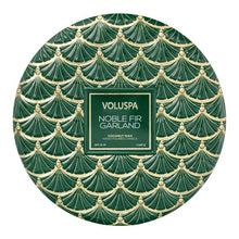 Load image into Gallery viewer, Noble Fir Garland 3 Wick Tin