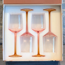 Load image into Gallery viewer, Amber Wine Glass - Set of 4in a box