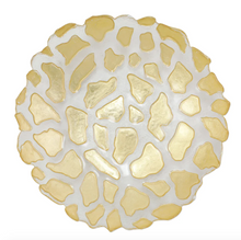 Load image into Gallery viewer, Vietri Rufolo Glass Gold Giraffe Medium Shallow Bowl