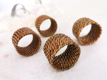 Load image into Gallery viewer, Handwoven Reed Round Napkin Ring - S/4