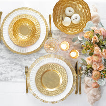 Load image into Gallery viewer, Vietri Rufolo Glass Gold Honeycomb Service Plate/Charger
