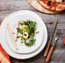 Load image into Gallery viewer, Vietri Melamine Lastra Dinner Plate - White