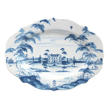 Load image into Gallery viewer, Juliska Country Estate Large Serving Platter Main House - Delft Blue - 18.5''