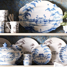 Load image into Gallery viewer, Juliska Country Estate Large Serving Platter Main House - Delft Blue - 18.5''