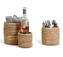 Load image into Gallery viewer, Date Leaf Cachepots with utensils