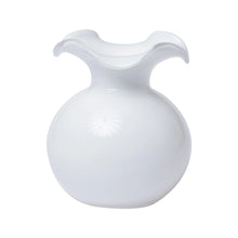 Load image into Gallery viewer, Vietri Hibiscus Glass White Small Fluted Vase