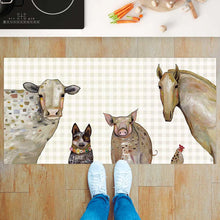 Load image into Gallery viewer, Cattle Dog and Crew Plaid Floorcloth