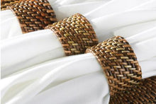 Load image into Gallery viewer, Handwoven Reed Round Napkin Ring - S/4