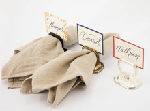 Load image into Gallery viewer, Hester & Cook Napkin Ring with Place Card Holder - Single
