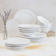 Load image into Gallery viewer, Vietri Pietra Serena Sixteen-Piece Place Setting Set