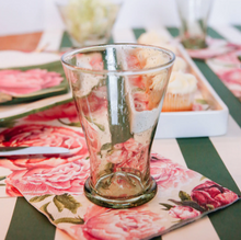 Load image into Gallery viewer, Peony Paper Napkin with a glass sitting on top of the napkin
