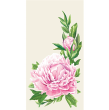 Load image into Gallery viewer, cream colored napkin with a large pink peony