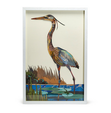 Load image into Gallery viewer, Heron / Crane Paper Collage Wall Art