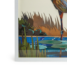Load image into Gallery viewer, Heron / Crane Paper Collage Wall Art