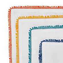 Load image into Gallery viewer, Color Play Lace Crotchet Trimmed Napkins - Set of 4