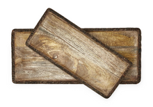 Load image into Gallery viewer, Rectangle Trays with Natural Bark Edge