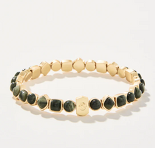 Load image into Gallery viewer, Spartina 449 Maera Stretch Bracelet Silver Leaf Jasper