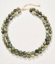 Load image into Gallery viewer, Spartina 449 The Bluff Necklace 18" Silver Leaf Jasper