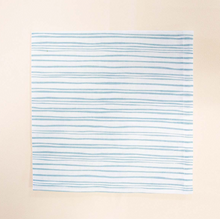 Load image into Gallery viewer, Stripe Napkin - White & Light Blue