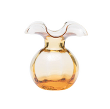 Load image into Gallery viewer, Vietri Hibiscus Amber Glass Bud Vase