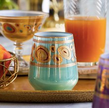 Load image into Gallery viewer, Vietri Regalia Stemless Wine Glass - Aqua