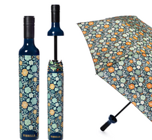 Load image into Gallery viewer, Vinrella In Bloom Bottle Umbrella three views