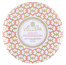 Load image into Gallery viewer, Voluspa Saijo Persimmon 3 Wick Tin Candle 12 oz
