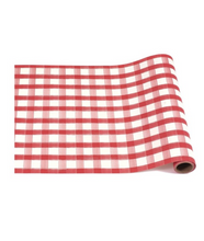 Load image into Gallery viewer, Hester & Cook Red Painted Check Runner