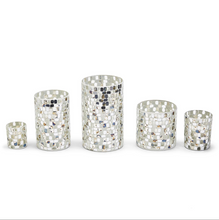 Load image into Gallery viewer, Mirror Mosaic Candleholders
